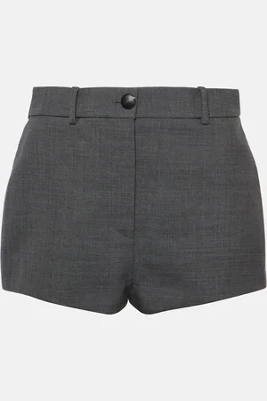 Salvatore Ferragamo High-rise wool gabardine shorts