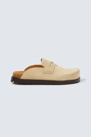 VERSACE Medusa suede clogs