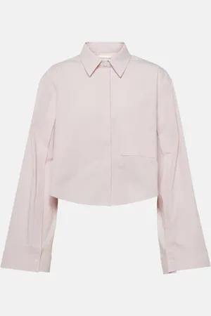 Victoria Beckham Cropped cotton-blend shirt
