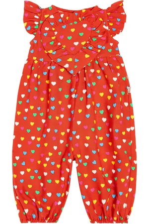 Stella McCartney Baby bib-front printed playsuit