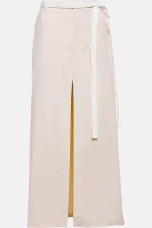SIR Dune mid-rise linen-blend maxi skirt