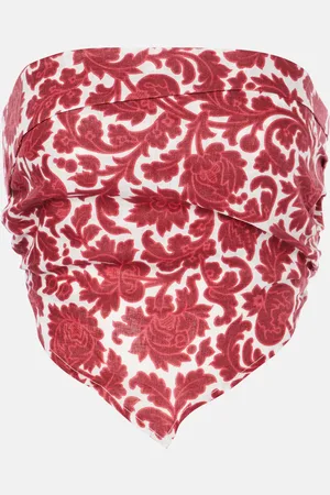 FAITHFULL THE BRAND Antibes floral linen bandeau top