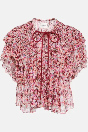 Marant Etoile Fapani printed georgette top