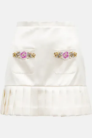 Miss Sohee Embellished silk miniskirt