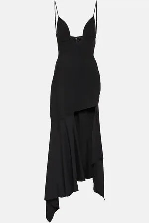MUGLER Paneled midi dress