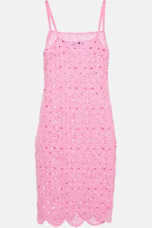 ROTATE Silke crochet slip dress