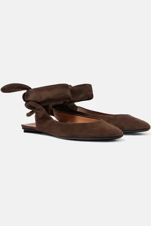The Attico Cloe suede slingback flats