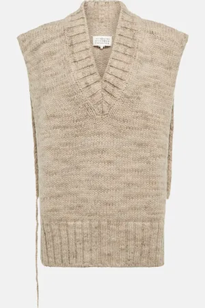 Maison Margiela Alpaca, cotton, and wool sweater vest