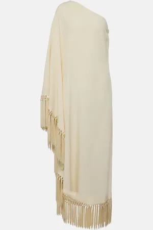 ‎Taller Marmo‎ Arno fringed crÃªpe cady maxi dress