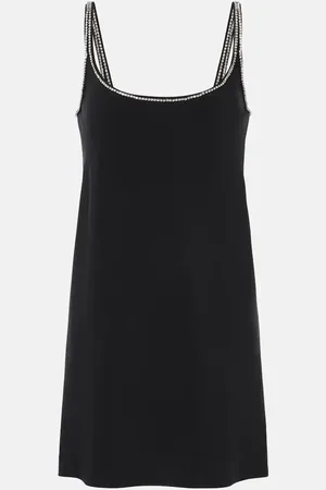 Sportmax Abetone1234 embellished cady slip dress
