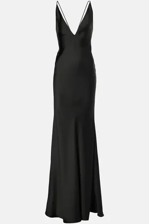 Ilkyaz Ozel Open-back satin gown