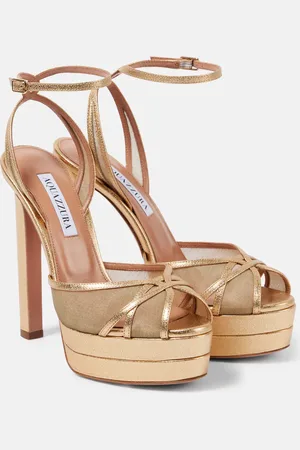 Aquazzura Shear 130 mesh platform sandals