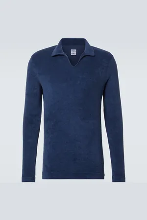 FEDELI Cotton terry polo shirt