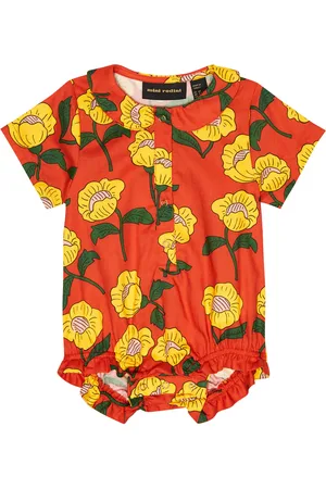 Mini Rodini Floral cotton bodysuit