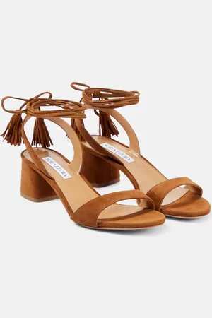 Aquazzura Alu 50 suede sandals
