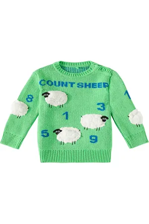 Stella McCartney Baby Count Sheep cotton and wool sweater