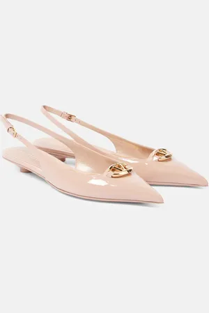 VALENTINO GARAVANI VLogo Bold patent leather slingback flats