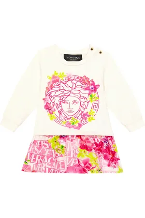 VERSACE Baby Medusa cotton-blend dress