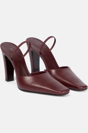 The Row Leather slingback pumps