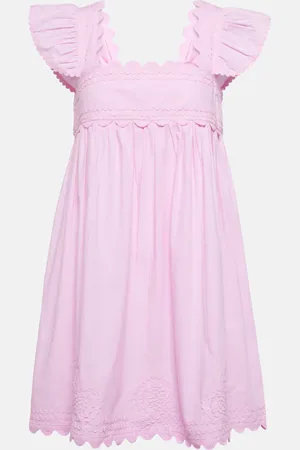 Juliet Dunn Embroidered cotton minidress
