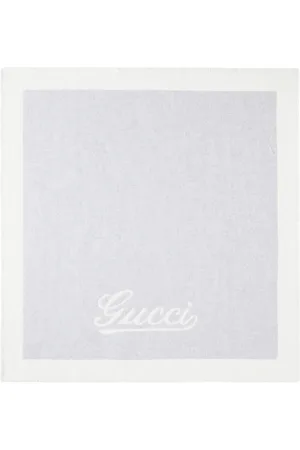 Gucci Baby Gucci Script jacquard cashmere blanket