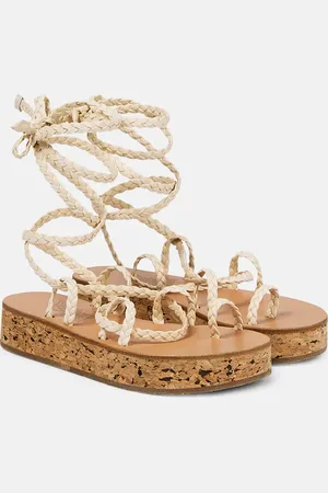Ancient Greek Sandals Caryatis leather platform sandals