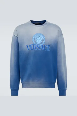 VERSACE Medusa tie-dye cotton jersey sweatshirt