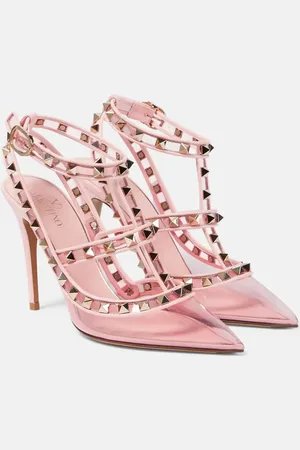 VALENTINO GARAVANI Rockstud leather and PVC pumps