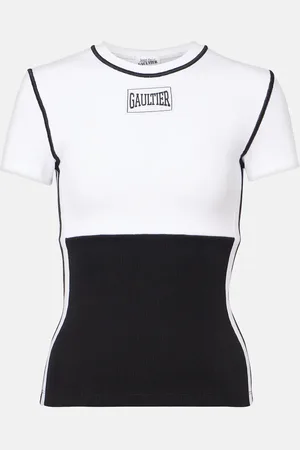 Jean Paul Gaultier Logo cotton-blend jersey T-shirt
