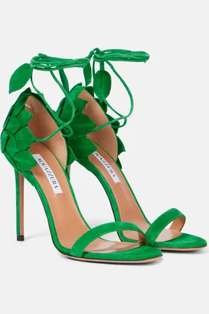 Aquazzura Hibiscus 105 suede sandals