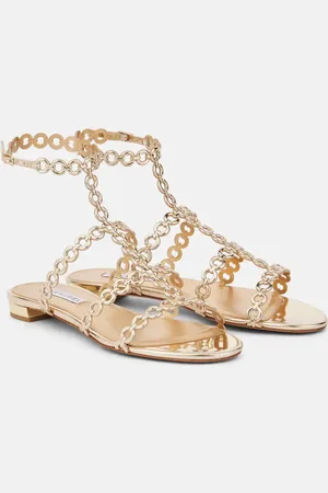 Aquazzura Infinity Chain faux leather sandals