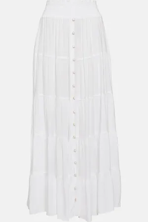 Melissa Odabash Dee tiered high-rise maxi skirt