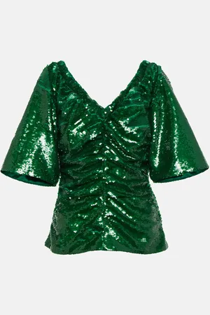 Ganni Sequined top
