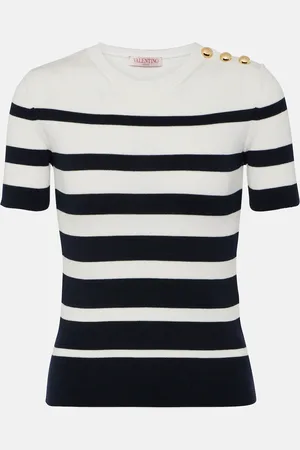 VALENTINO Striped cotton top