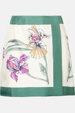 La DoubleJ Foulard silk miniskirt