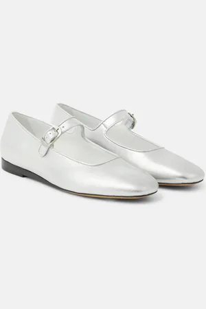 Le Monde Beryl Le Monde BÃ©ryl Metallic leather Mary Jane flats