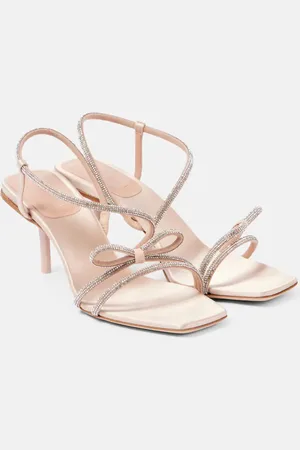 Max Mara Crystalsa embellished satin sandals