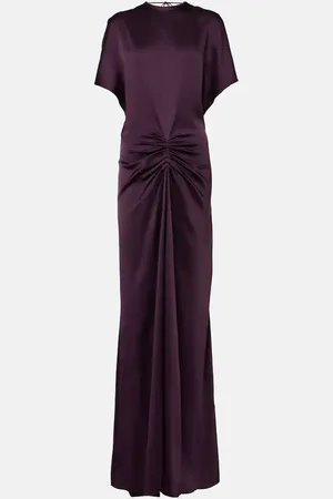 Victoria Beckham Gathered crÃªpe satin gown