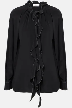 Victoria Beckham Ruffled silk blouse