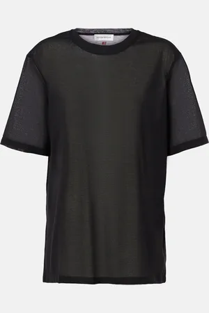 Victoria Beckham Cotton-blend crÃªpe T-shirt