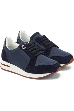 Loro Piana My Wind suede-trimmed sneakers