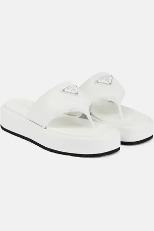 Prada Padded leather platform sandals