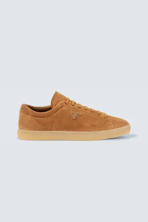 Prada Logo suede sneakers