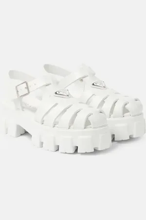Prada Monolith logo platform sandals