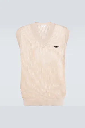 Prada Silk and cotton mesh vest