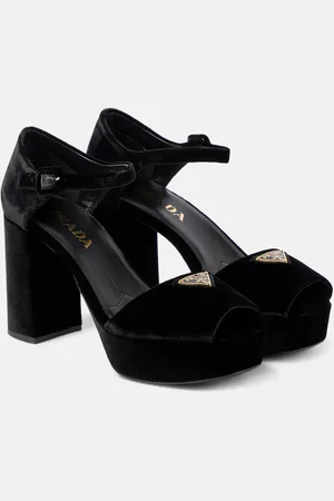 Prada Velvet platform sandals
