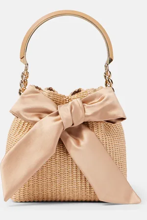 Jimmy Choo Bon Bon raffia bucket bag