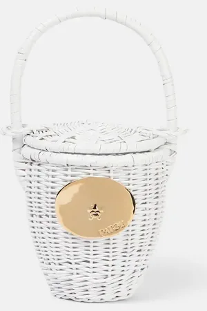 Patou Iconic embellished wicker bucket bag
