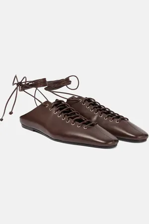 DRIES VAN NOTEN Leather lace-up flats