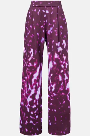 DRIES VAN NOTEN Printed cotton straight sweatpants